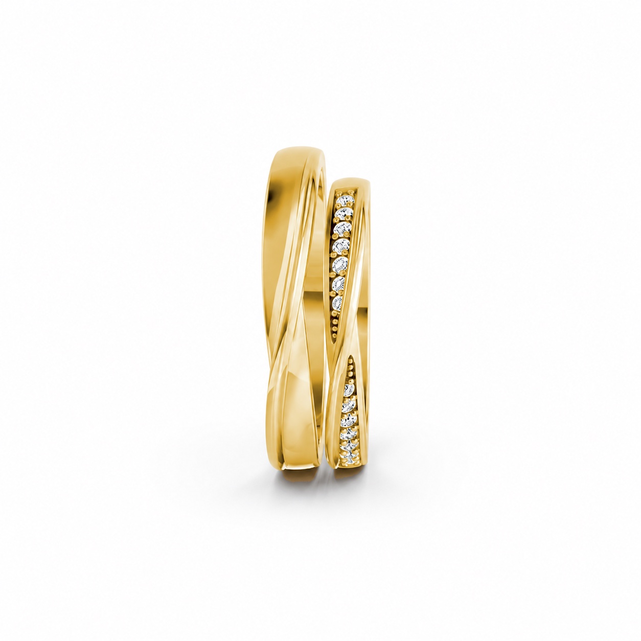 Nhẫn cưới A258 Vàng Gold thiết kế phá cách, sang trọng