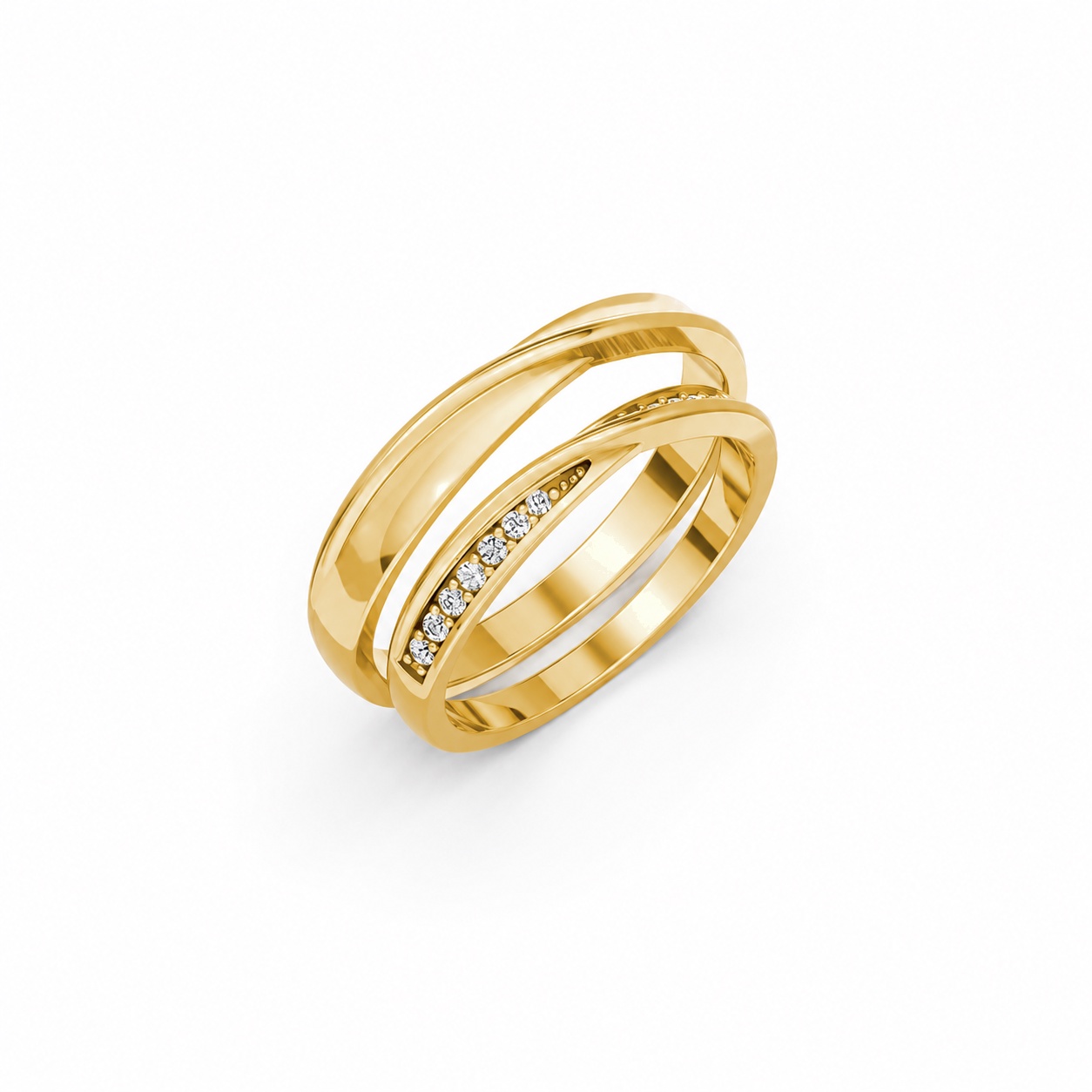 Nhẫn cưới A258 Vàng Gold thiết kế tinh tế, sang trọng