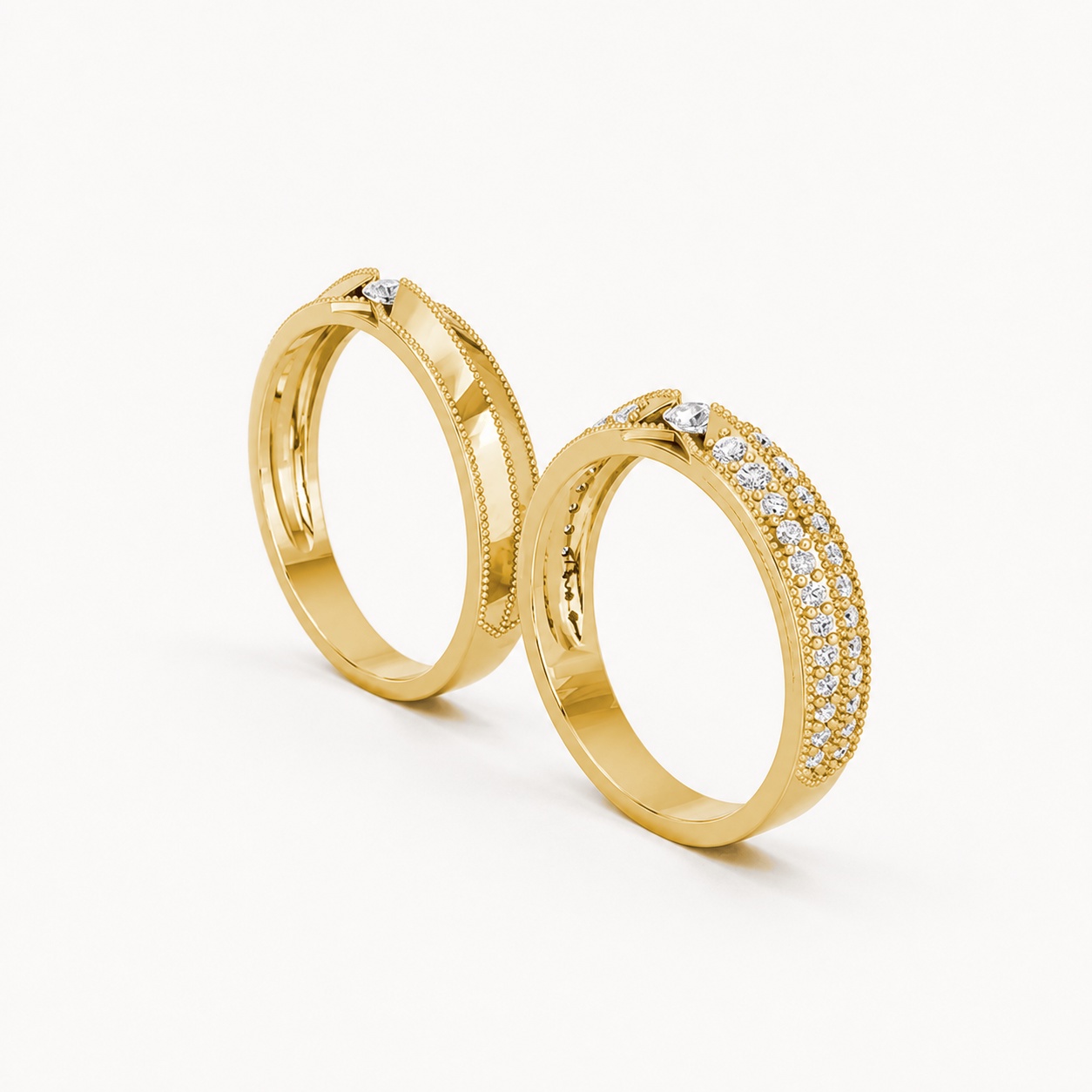 Nhẫn cưới A261 Vàng Gold thiết kế tinh xảo, độc đáo