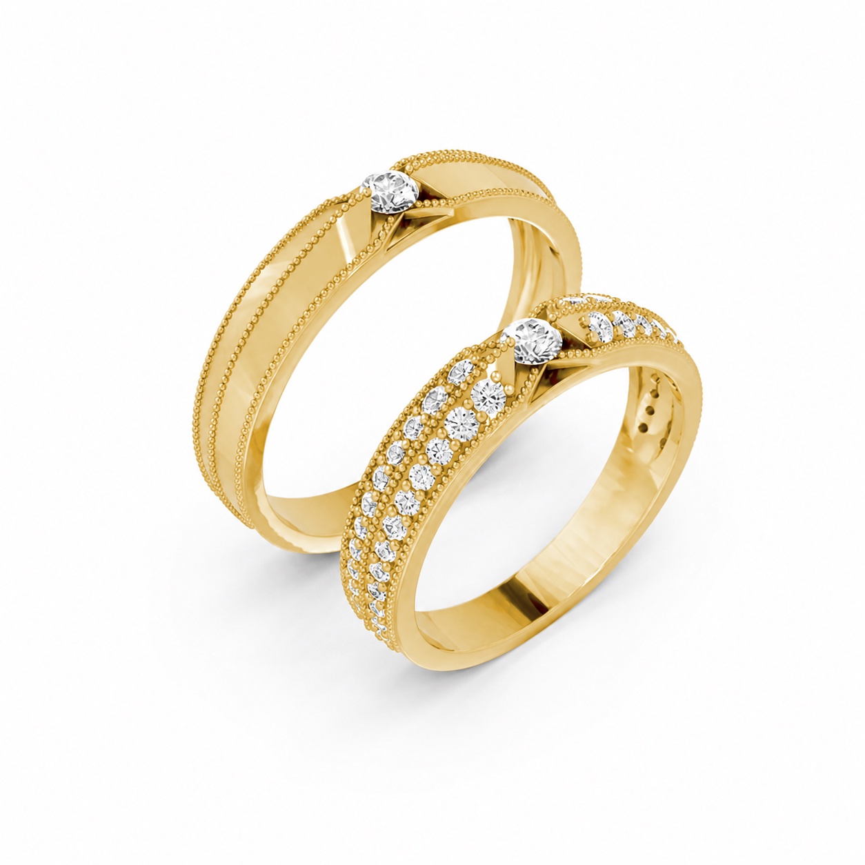 Nhẫn cưới A261 Vàng Gold thiết kế tinh tế, sang trọng