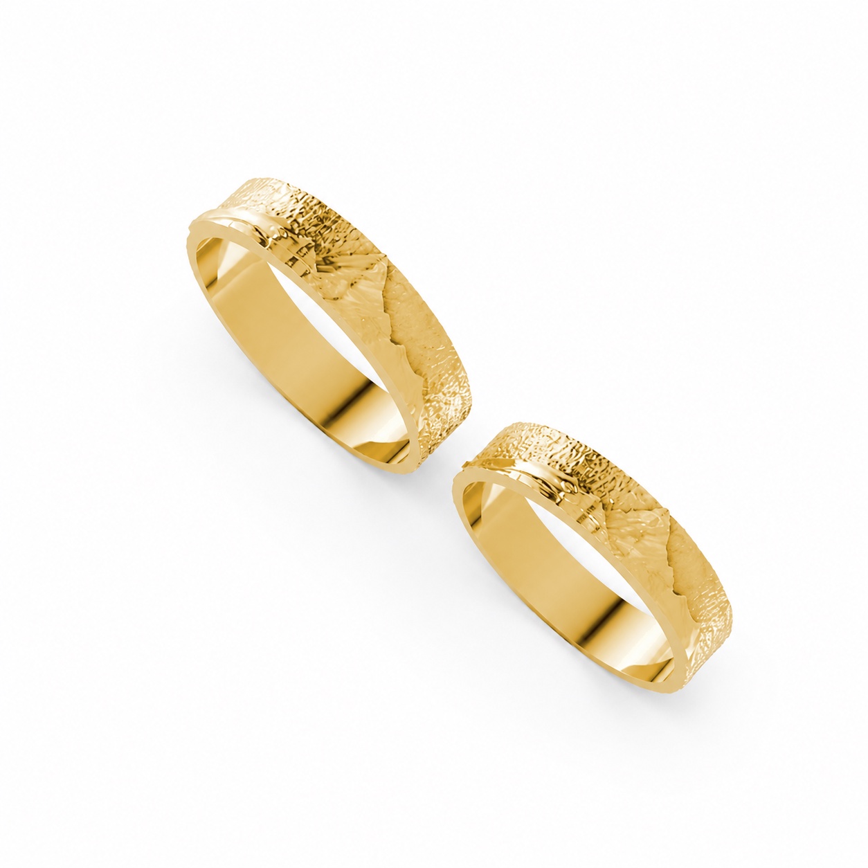 Nhẫn cưới Horizon A266 Vàng Gold thiết kế phá cách, sang trọng