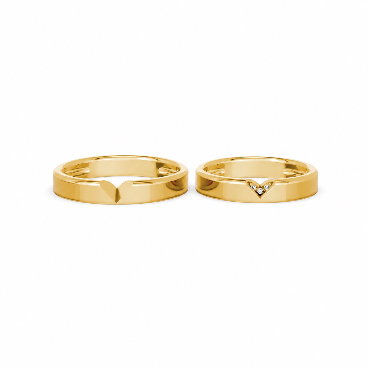 NHẪN CƯỚI A267 màu Vàng Gold vàng 10K/14K/18K/607 cao cấp, thanh lịch