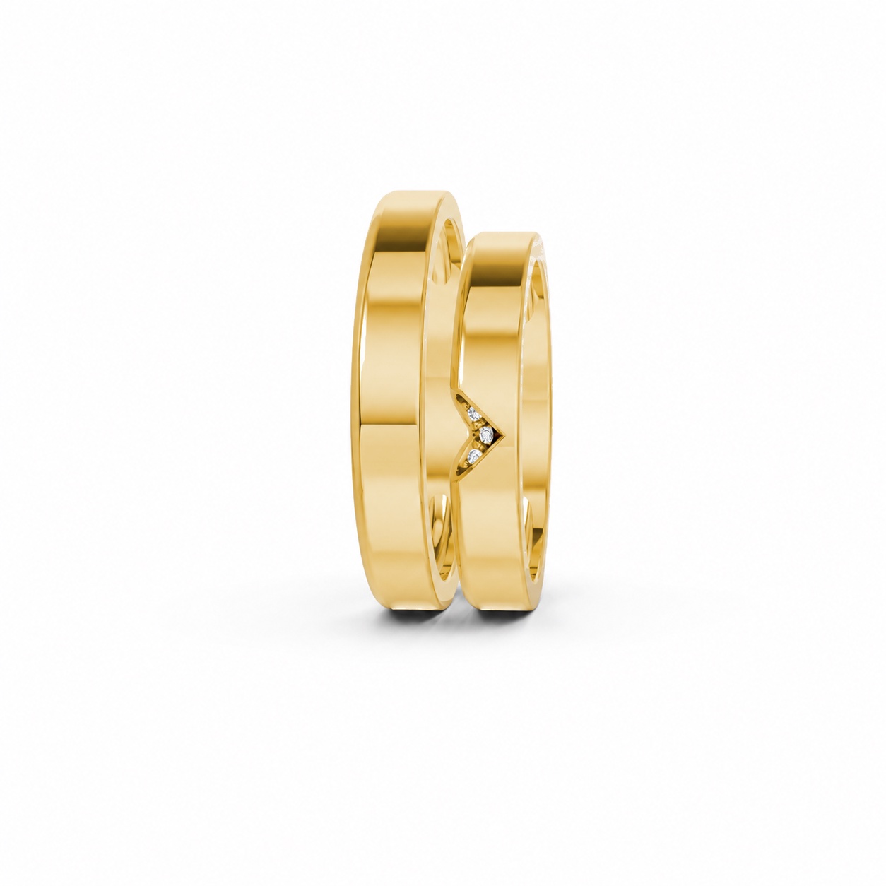 NHẪN CƯỚI A267 màu Vàng Gold thiết kế phá cách, sang trọng