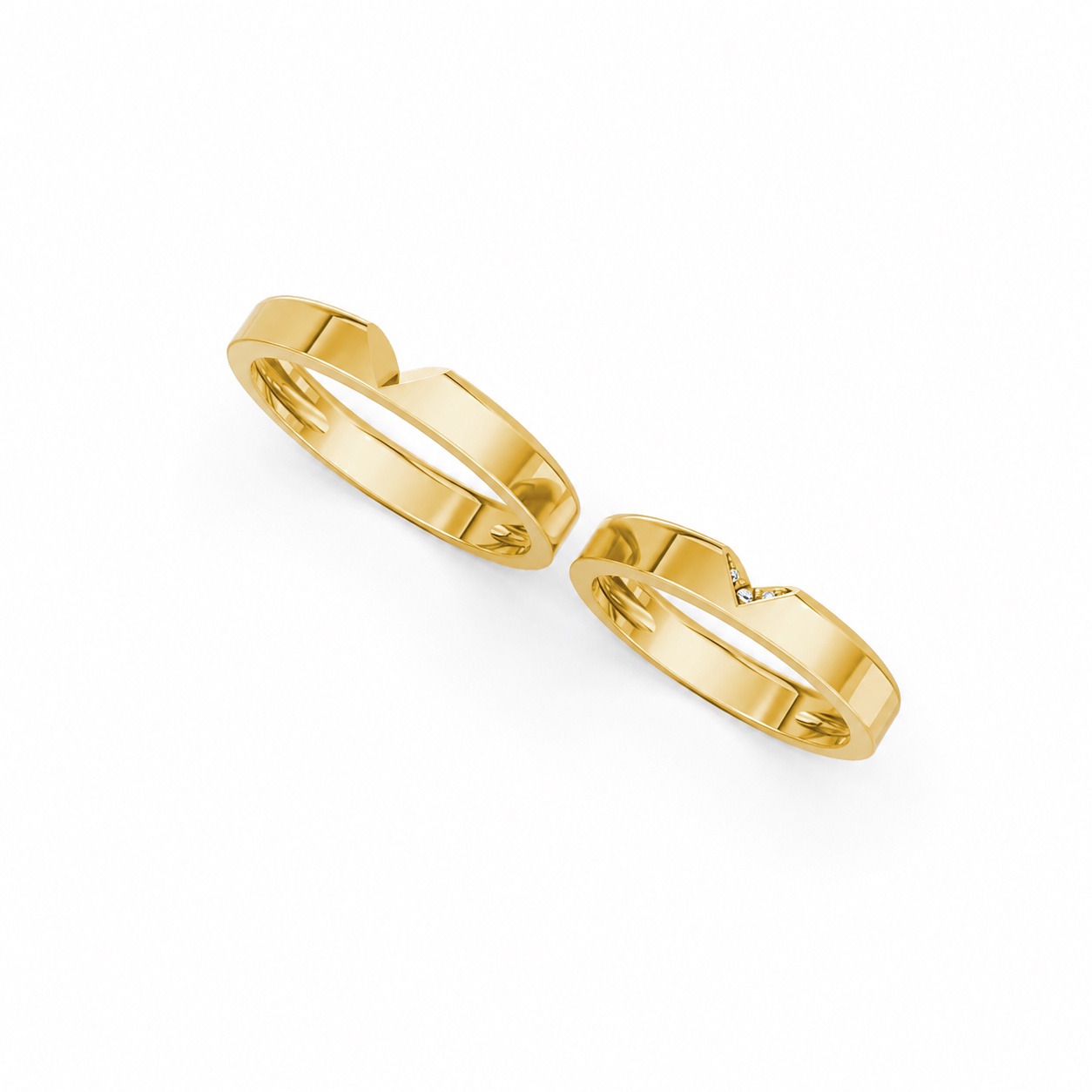 NHẪN CƯỚI A267 màu Vàng Gold thiết kế tinh xảo, độc đáo