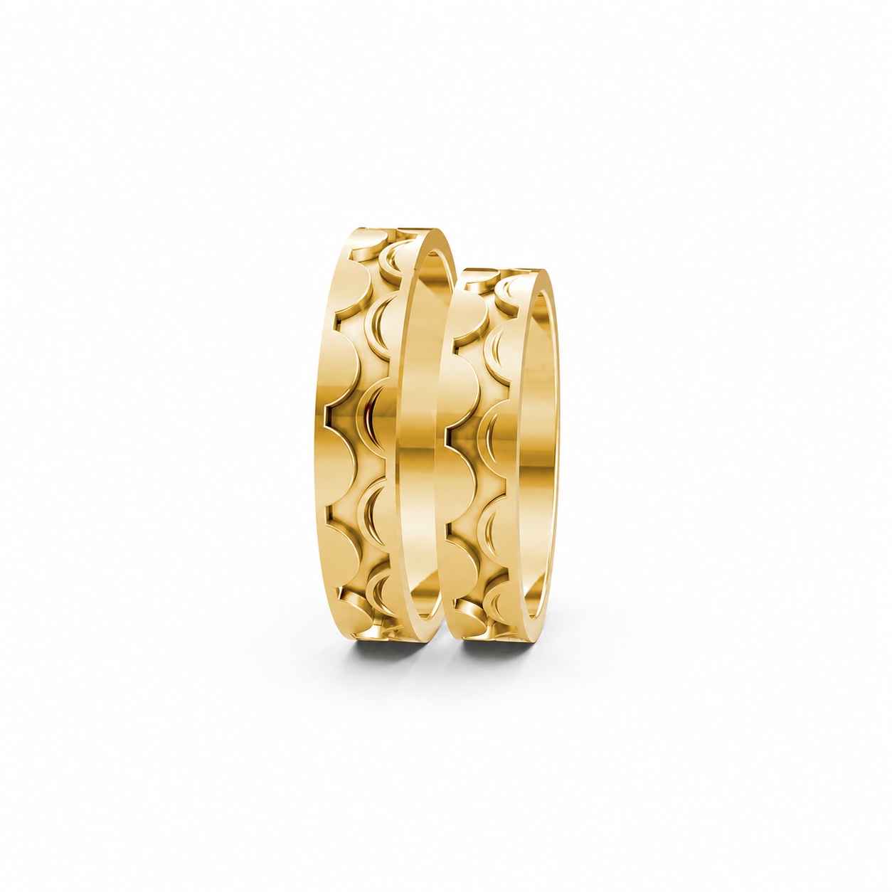 Nhẫn cưới Collab Ceramic – A161 màu Vàng Gold vàng 10K/14K/18K/607 cao cấp, thanh lịch