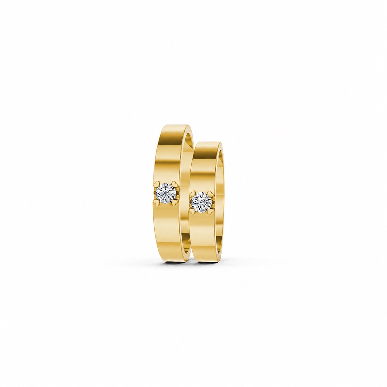 Nhẫn cưới E324 màu Vàng Gold vàng 10K/14K/18K/607 cao cấp, thanh lịch