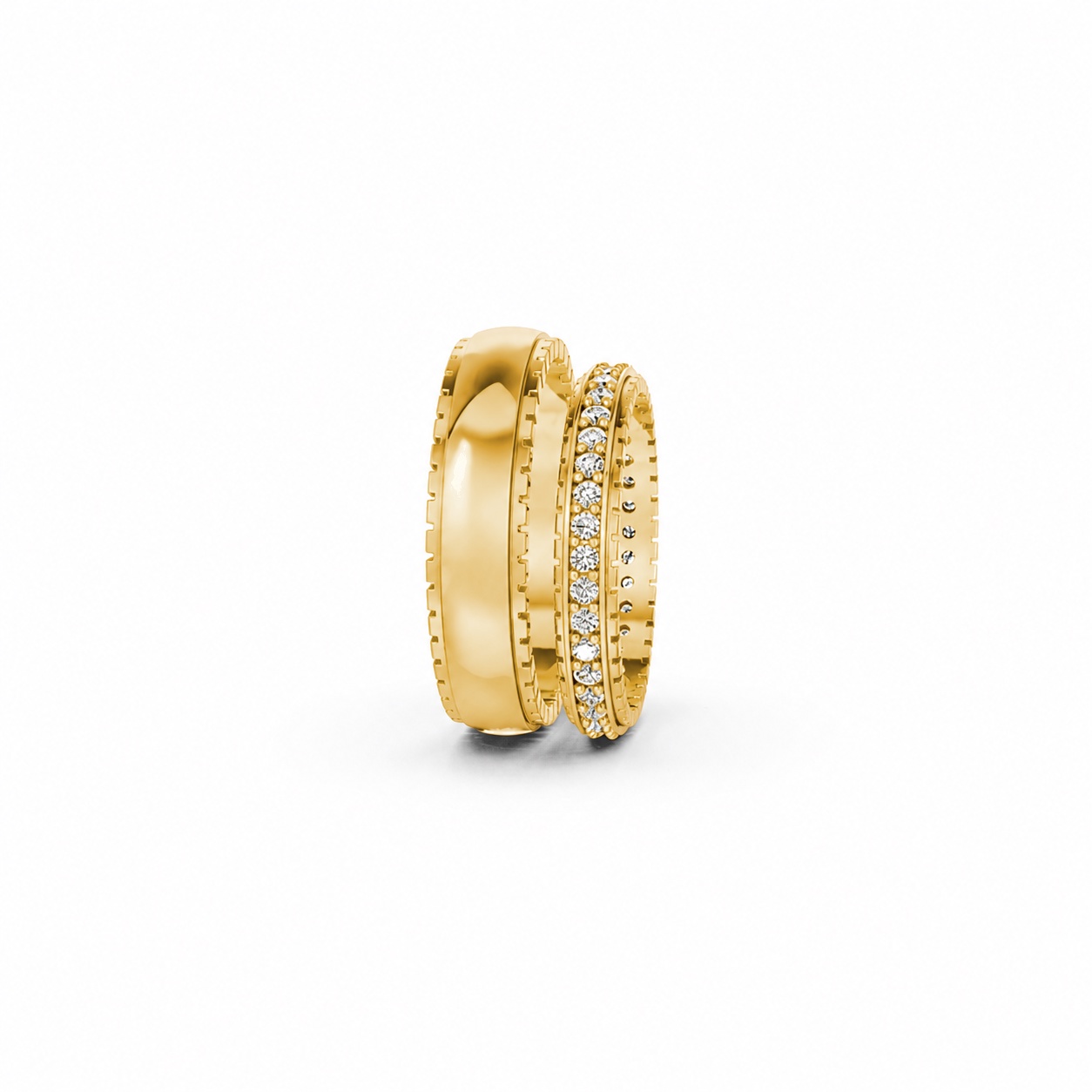 Nhẫn cưới E382 màu Vàng Gold vàng 10K/14K/18K/607 cao cấp, thanh lịch