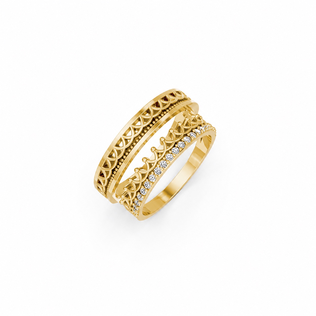 NHẪN CƯỚI E834 màu Vàng Gold thiết kế tinh tế, sang trọng