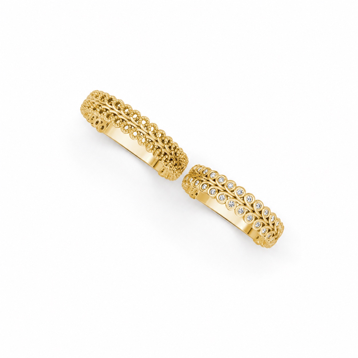 NHẪN CƯỚI E846 màu Vàng Gold vàng 10K/14K/18K/607 cao cấp, thanh lịch