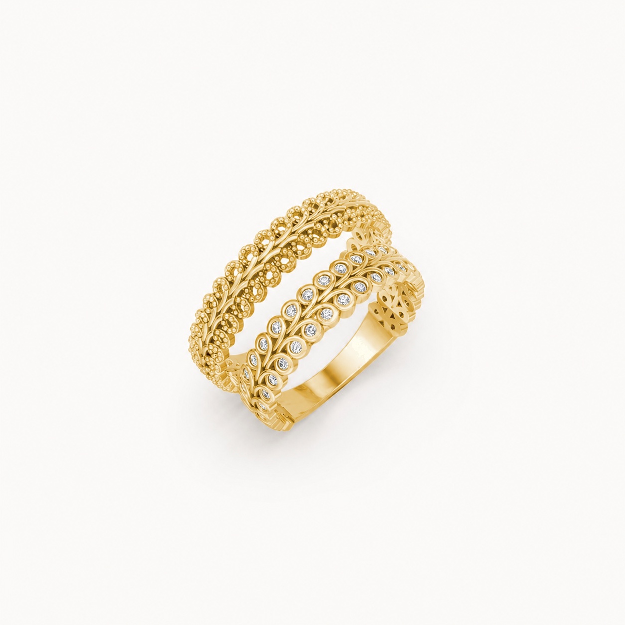 NHẪN CƯỚI E846 màu Vàng Gold thiết kế tinh tế, sang trọng