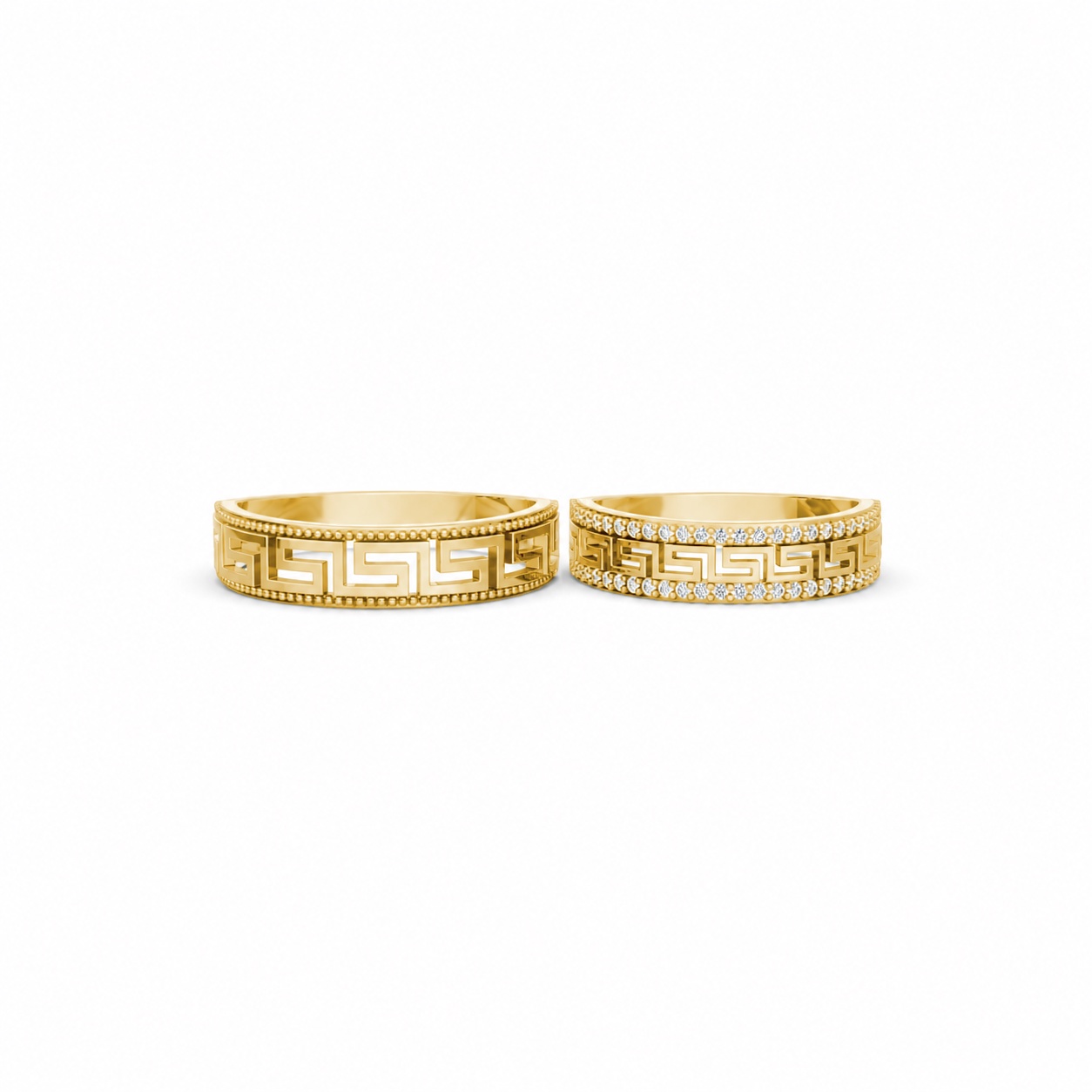 NHẪN CƯỚI E852 màu Vàng Gold thiết kế tinh xảo, độc đáo