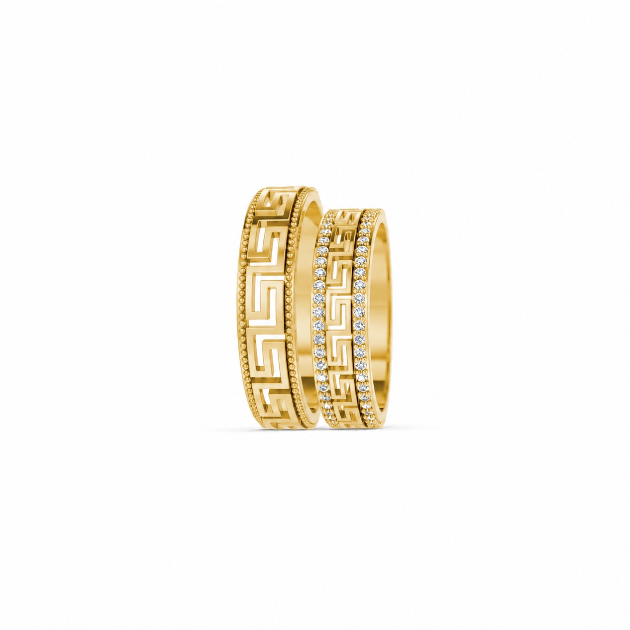 NHẪN CƯỚI E852 màu Vàng Gold thiết kế phá cách, sang trọng