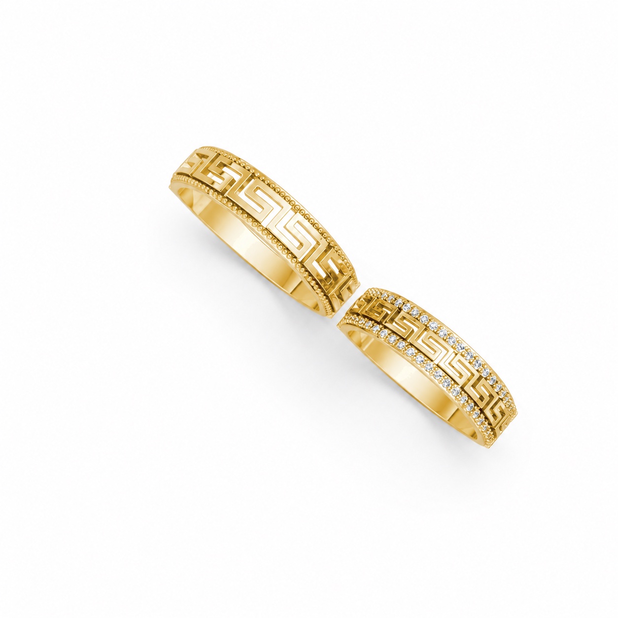 NHẪN CƯỚI E852 màu Vàng Gold vàng 10K/14K/18K/607 cao cấp, thanh lịch