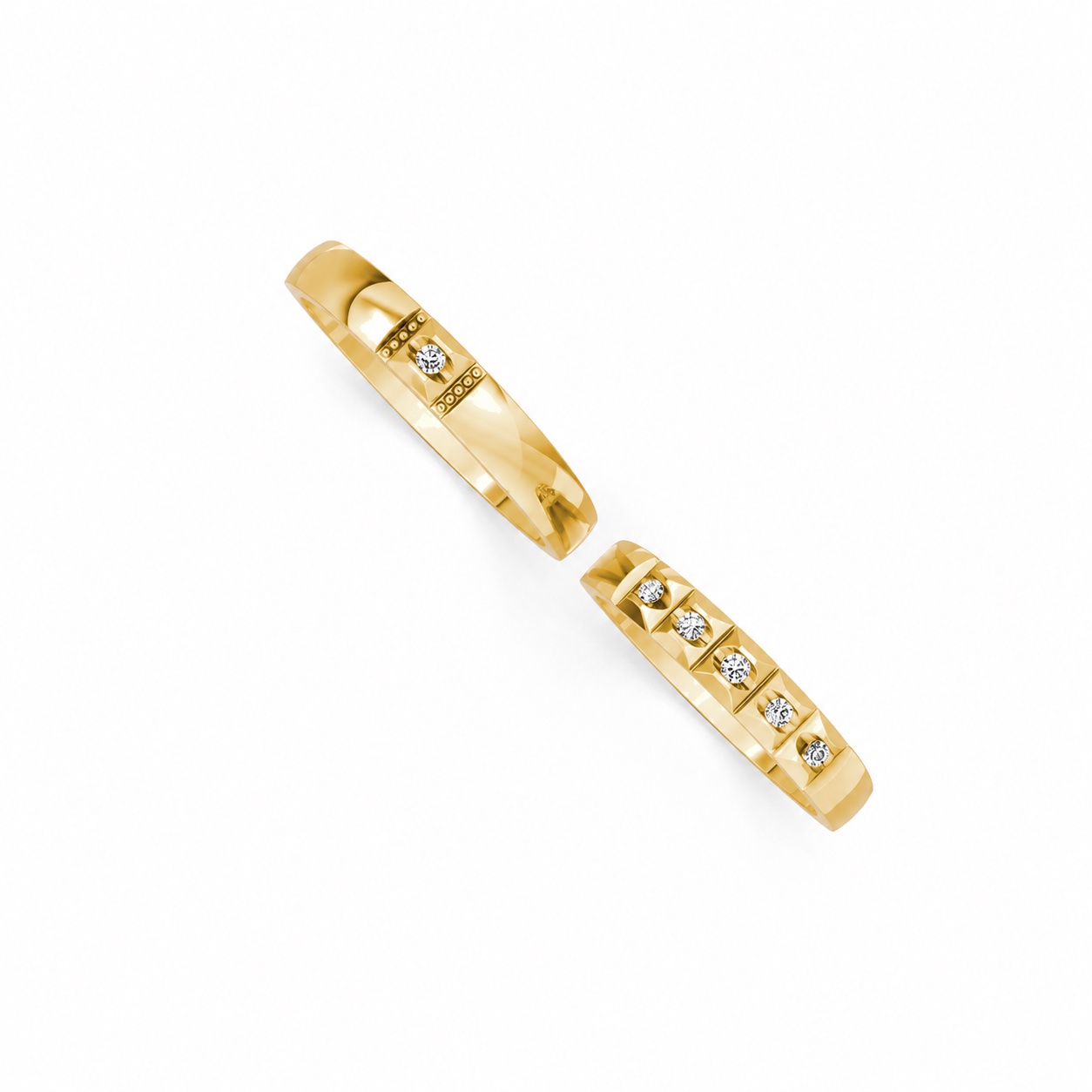 Nhẫn cưới E871 Vàng Gold thiết kế tinh xảo, độc đáo