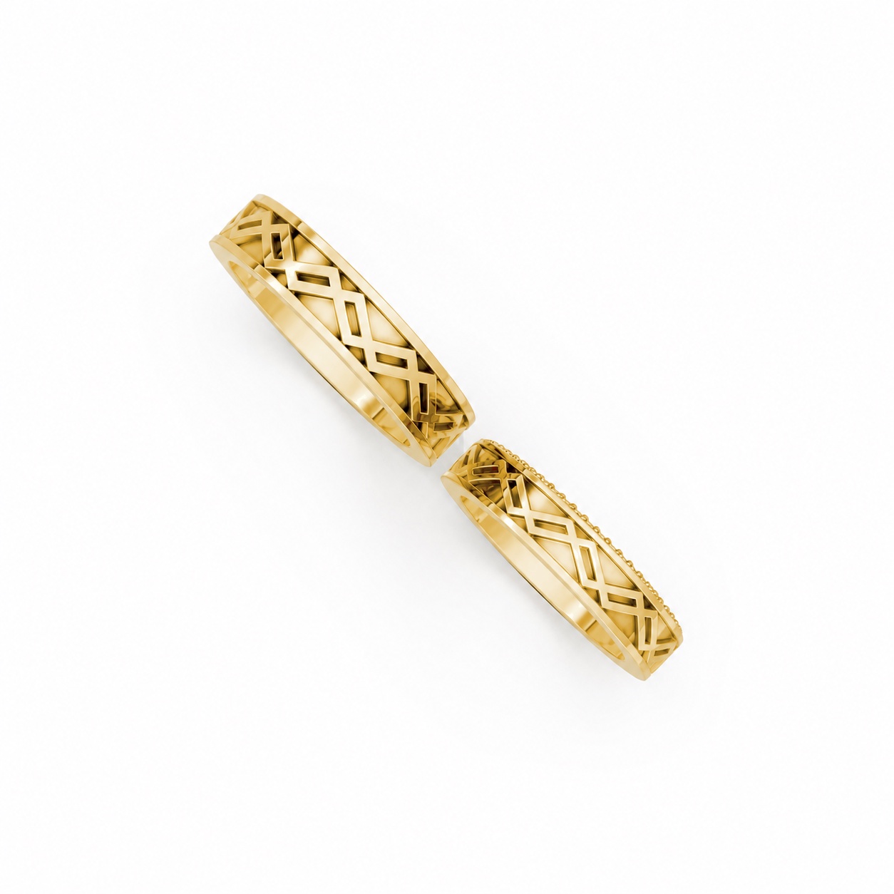 Nhẫn cưới E886 Vàng Gold thiết kế tinh xảo, độc đáo