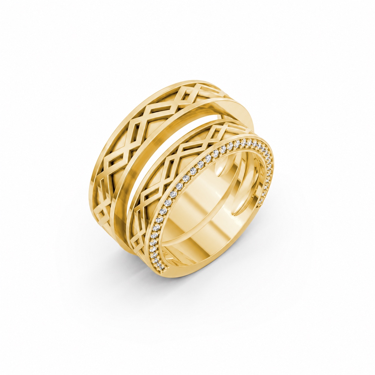 Nhẫn cưới E886 Vàng Gold thiết kế tinh tế, sang trọng