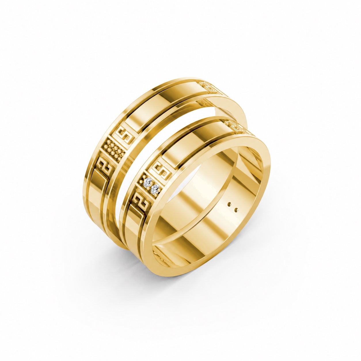 Nhẫn cưới E889 Vàng Gold thiết kế tinh tế, sang trọng