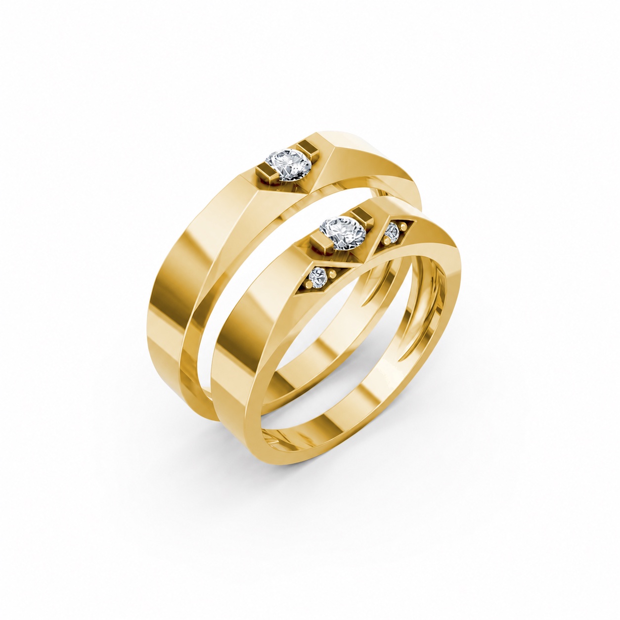 Nhẫn cưới E890 Vàng Gold thiết kế tinh tế, sang trọng
