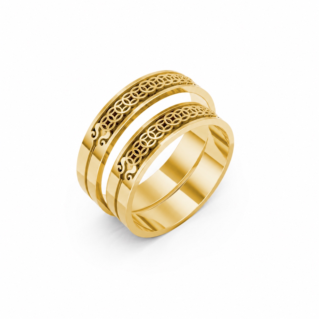 Nhẫn cưới E907 Vàng Gold thiết kế tinh tế, sang trọng