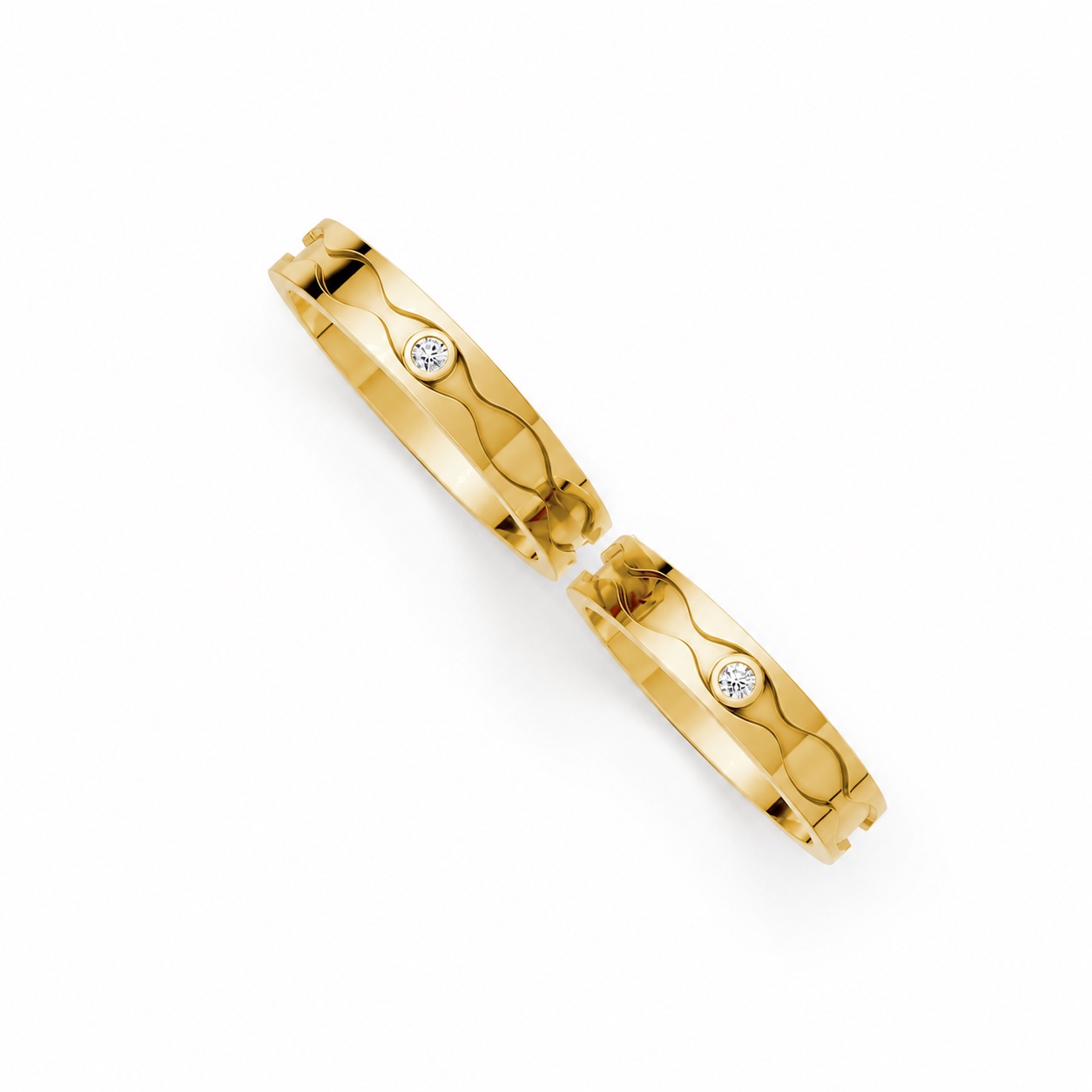 Nhẫn cưới F307A Vàng Gold thiết kế tinh xảo, độc đáo
