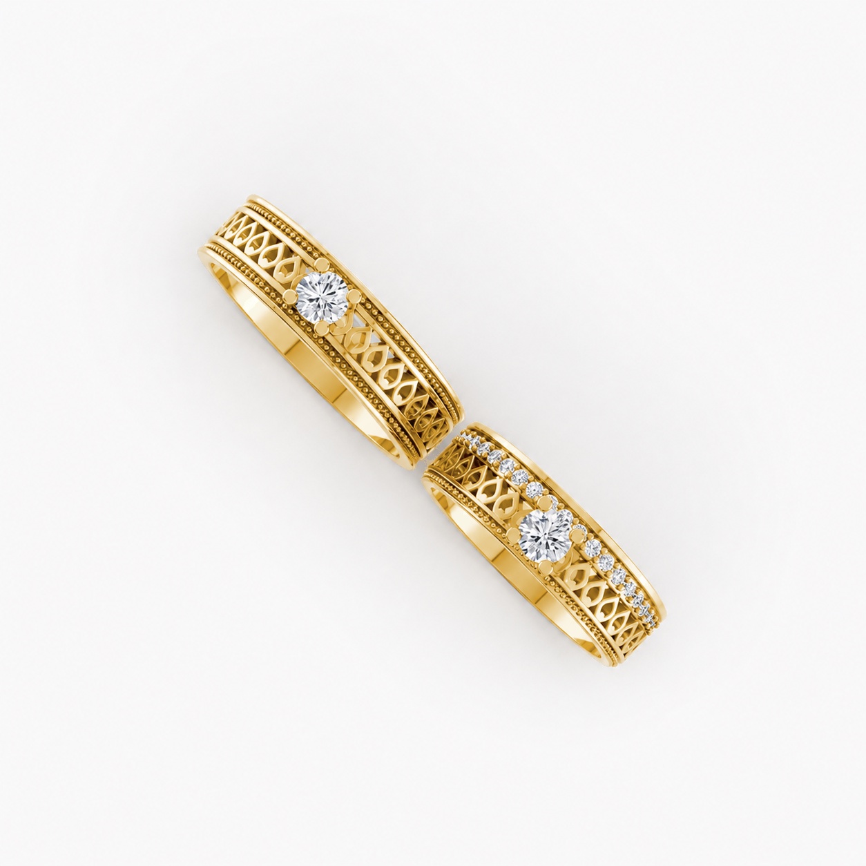 Nhẫn cưới F320 Vàng Gold thiết kế tinh xảo, độc đáo