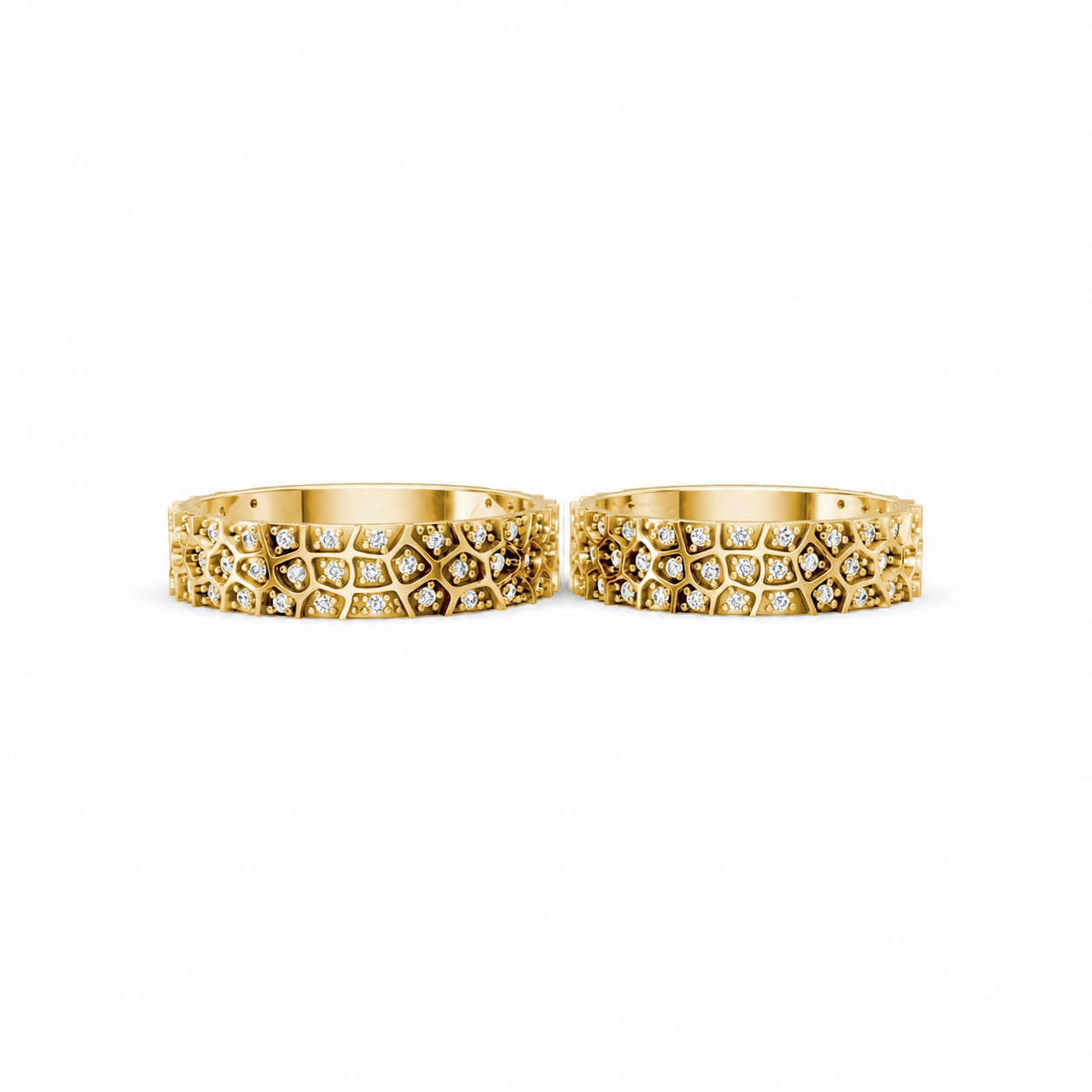 Nhẫn cưới F322 Vàng Gold vàng 10K/14K/18K/607 cao cấp, thanh lịch