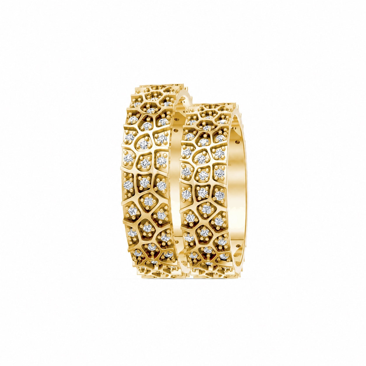 Nhẫn cưới F322 Vàng Gold thiết kế phá cách, sang trọng
