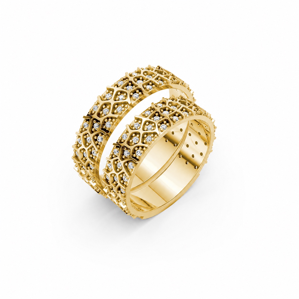Nhẫn cưới F322 Vàng Gold thiết kế tinh tế, sang trọng