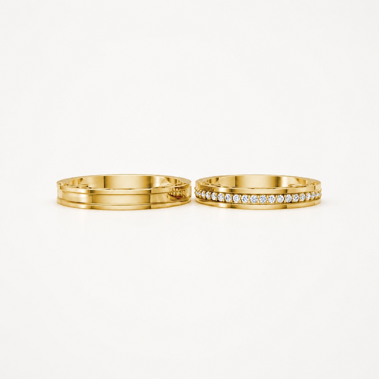 Nhẫn cưới F323 Vàng Gold vàng 10K/14K/18K/607 cao cấp, thanh lịch