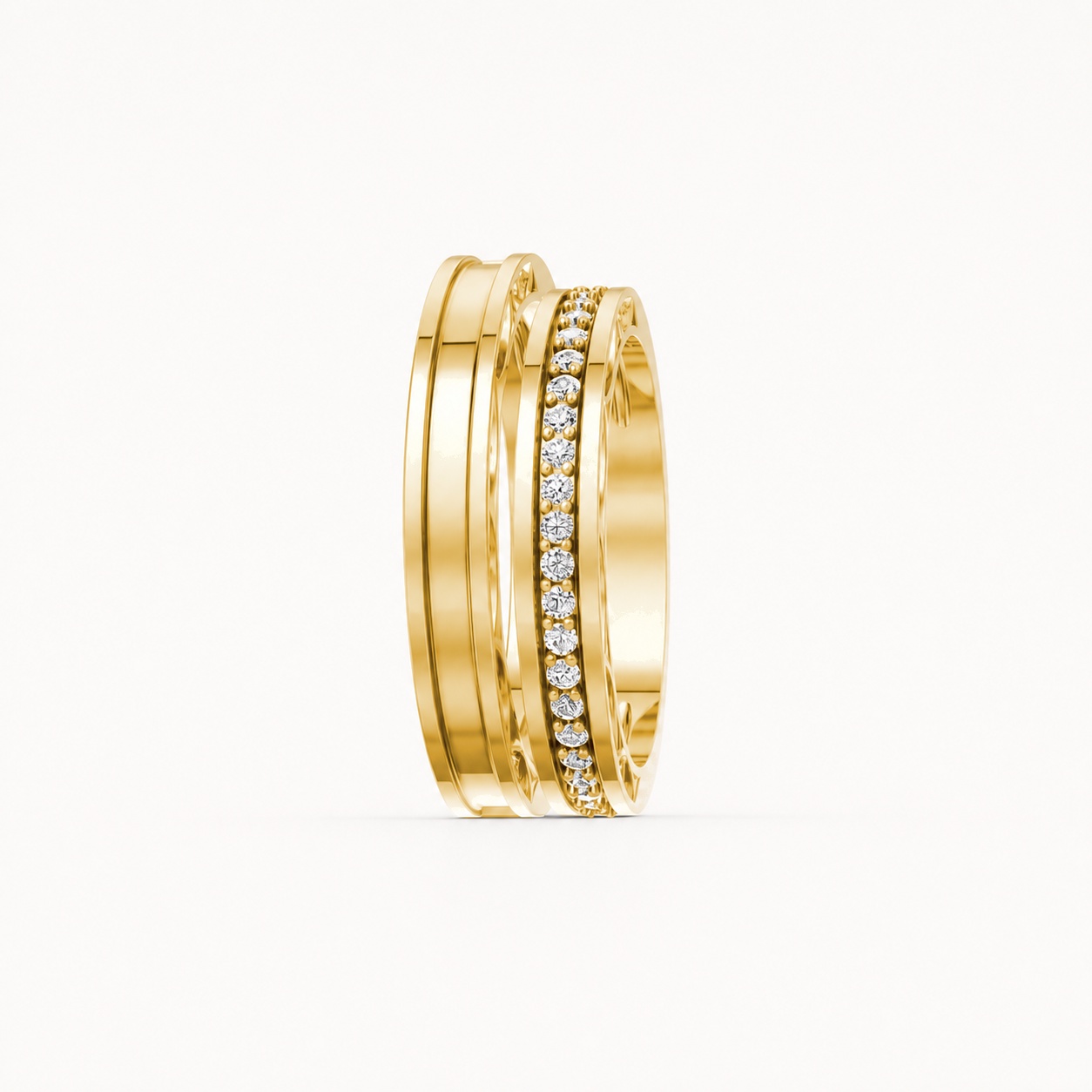 Nhẫn cưới F323 Vàng Gold thiết kế phá cách, sang trọng