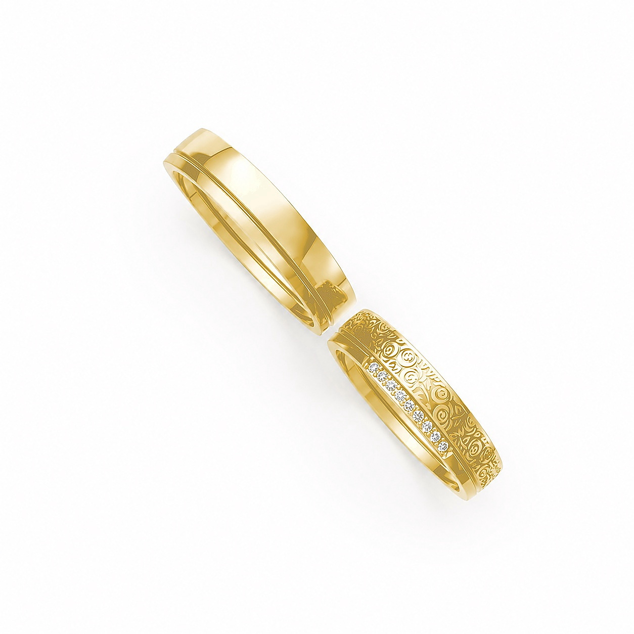 Nhẫn cưới F325 Vàng Gold thiết kế tinh xảo, độc đáo