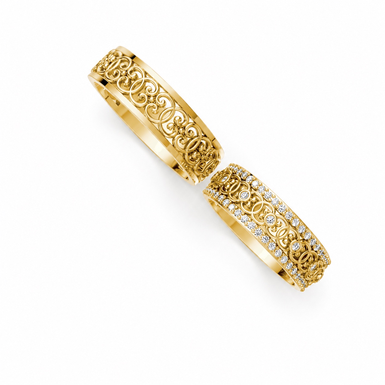 Nhẫn cưới F326 Vàng Gold thiết kế tinh xảo, độc đáo