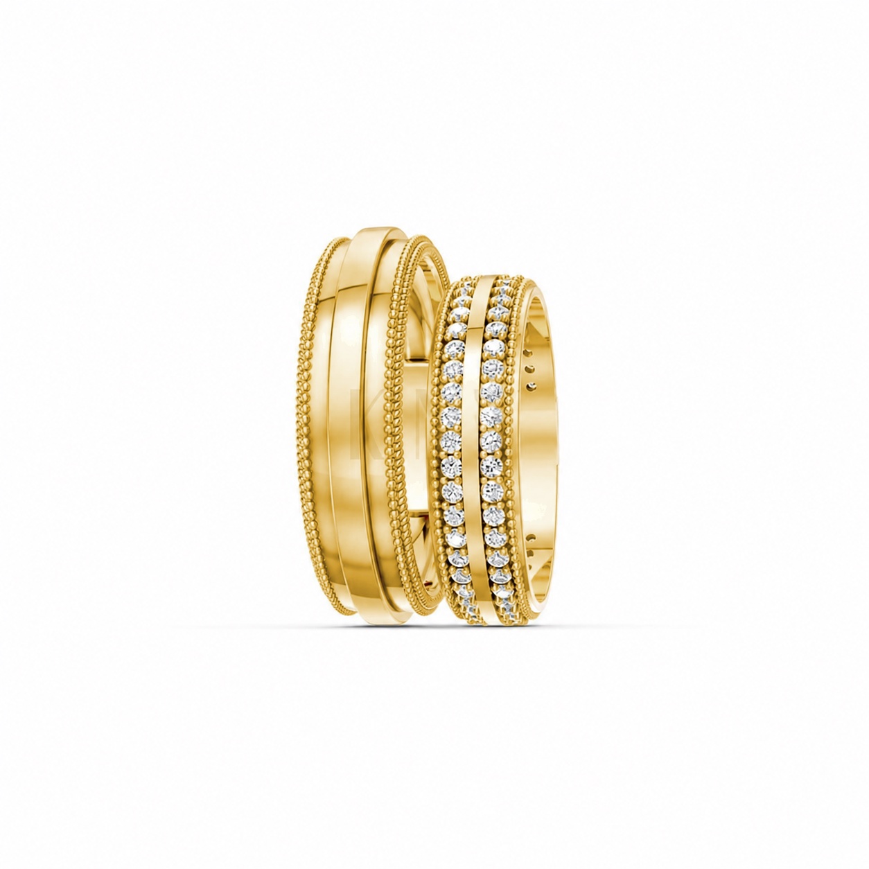 Nhẫn cưới F63 Vàng Gold thiết kế phá cách, sang trọng