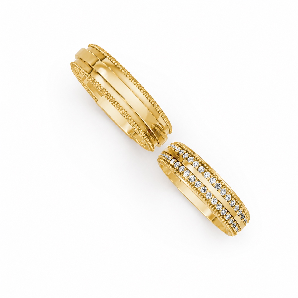 Nhẫn cưới F63 Vàng Gold thiết kế tinh xảo, độc đáo