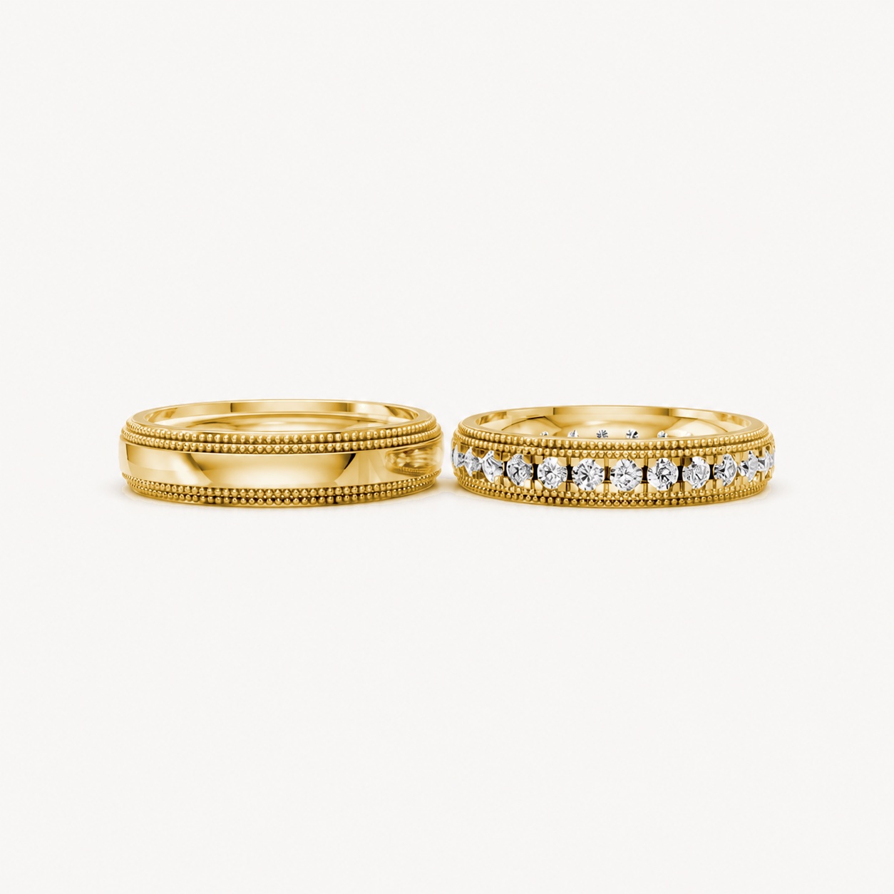 Nhẫn cưới F99 Vàng Gold vàng 10K/14K/18K/607 cao cấp, thanh lịch