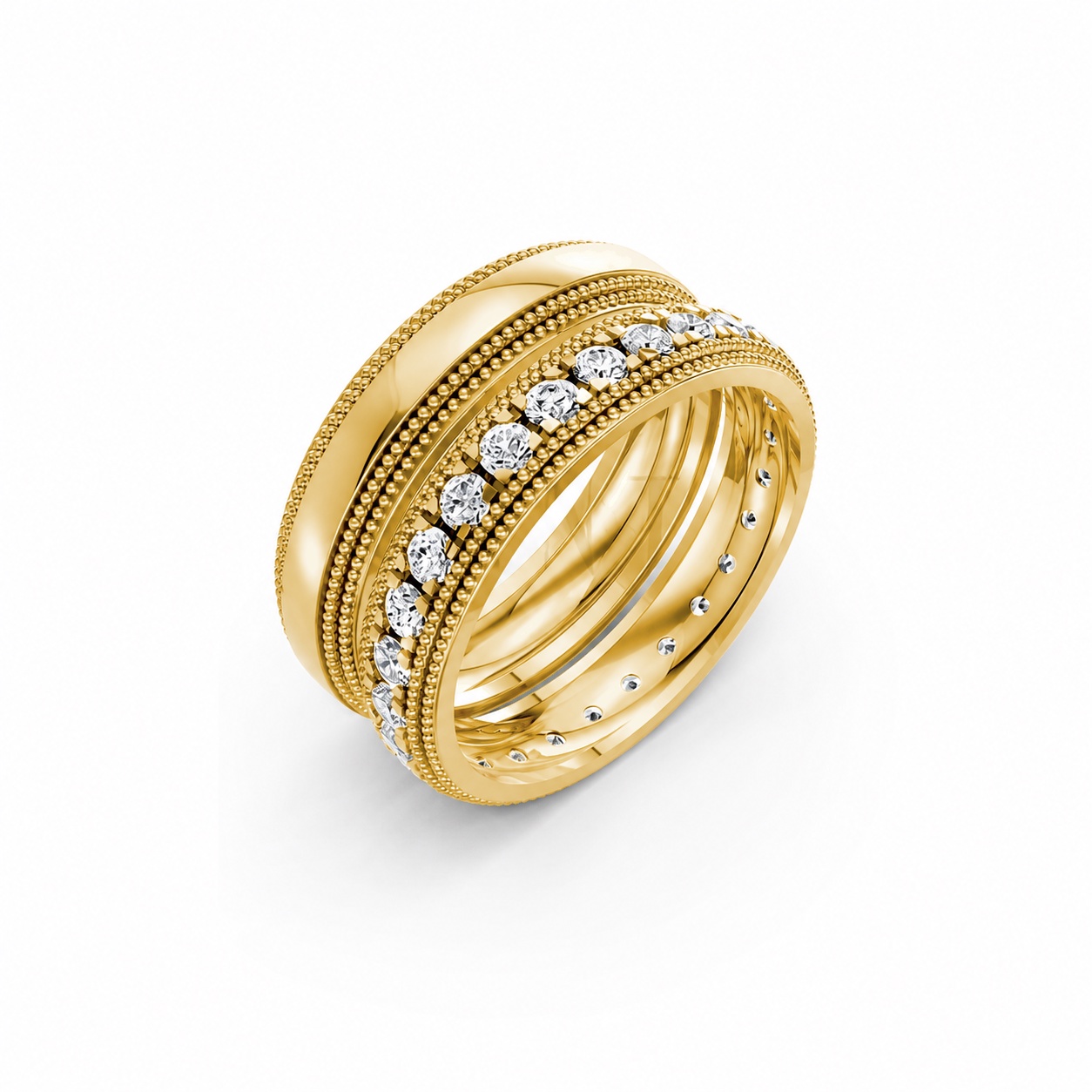 Nhẫn cưới F99 Vàng Gold thiết kế tinh tế, sang trọng