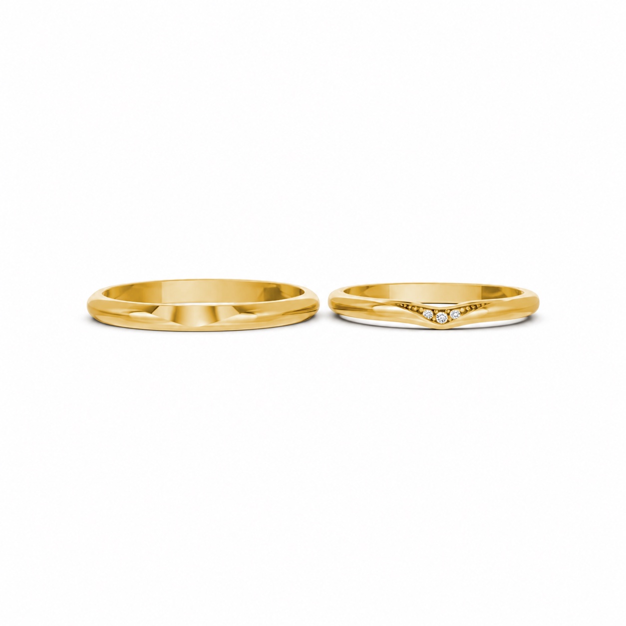 Nhẫn Cưới H102 Vàng Gold vàng 10K/14K/18K/607 cao cấp, thanh lịch