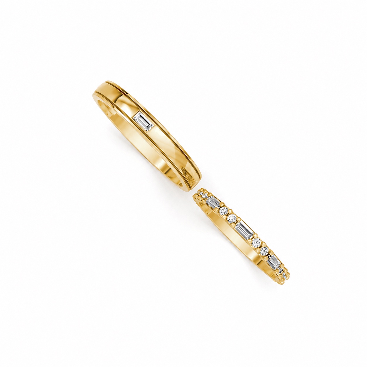 Nhẫn cưới H107 Vàng Gold thiết kế tinh xảo, độc đáo