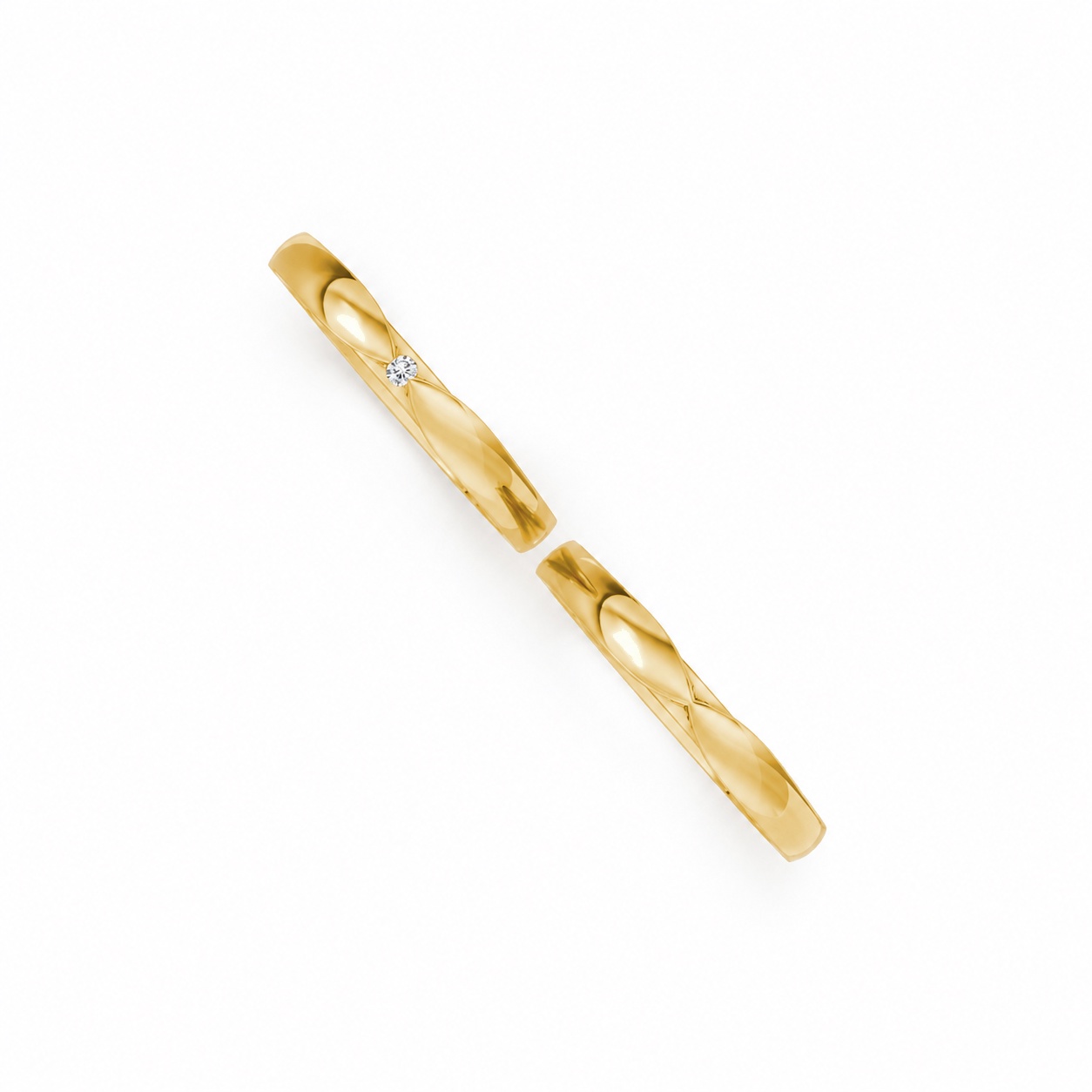 Nhẫn cưới kim cương H113 Vàng Gold thiết kế tinh xảo, độc đáo