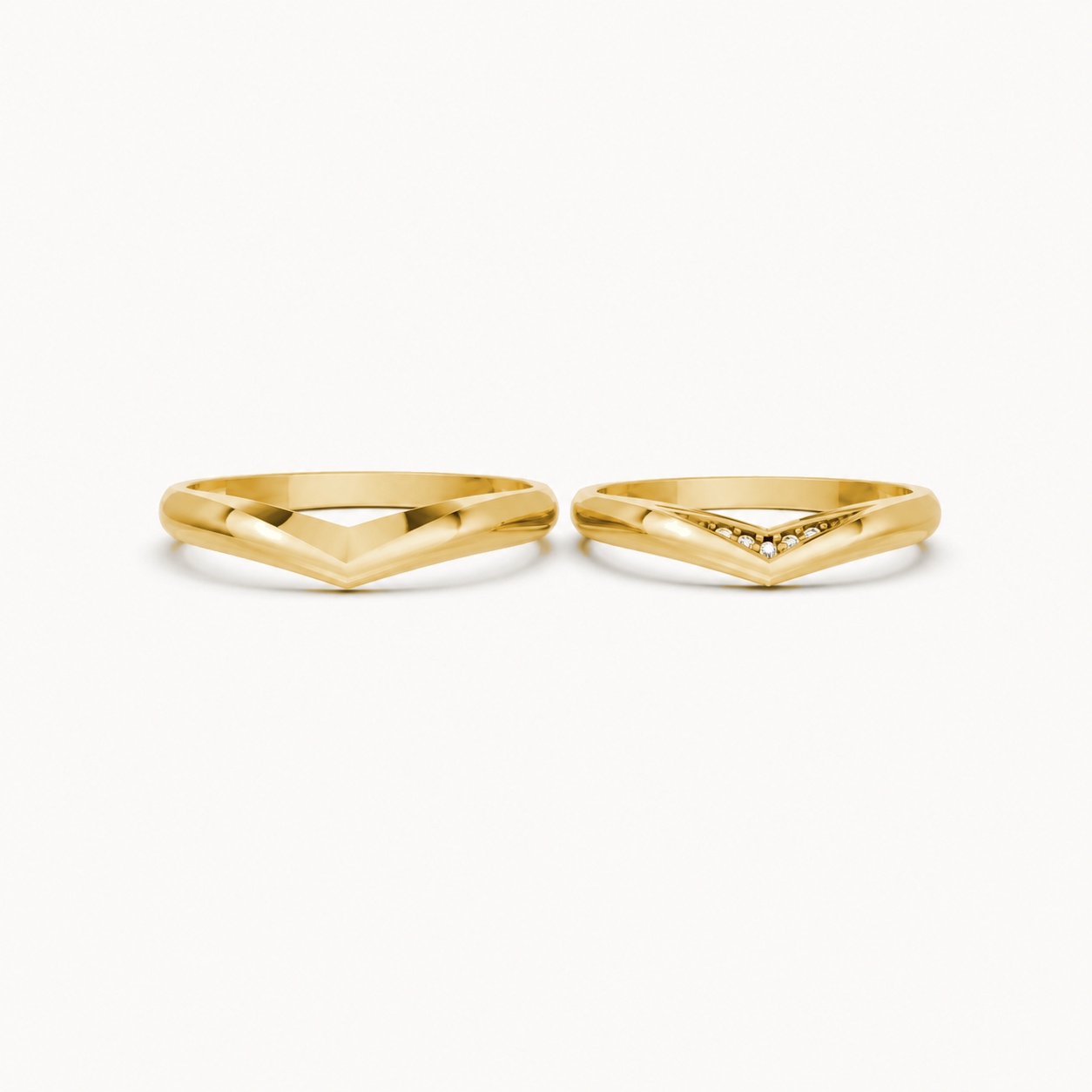 Nhẫn cưới kim cương H117 Vàng Gold vàng 10K/14K/18K/607 cao cấp, thanh lịch