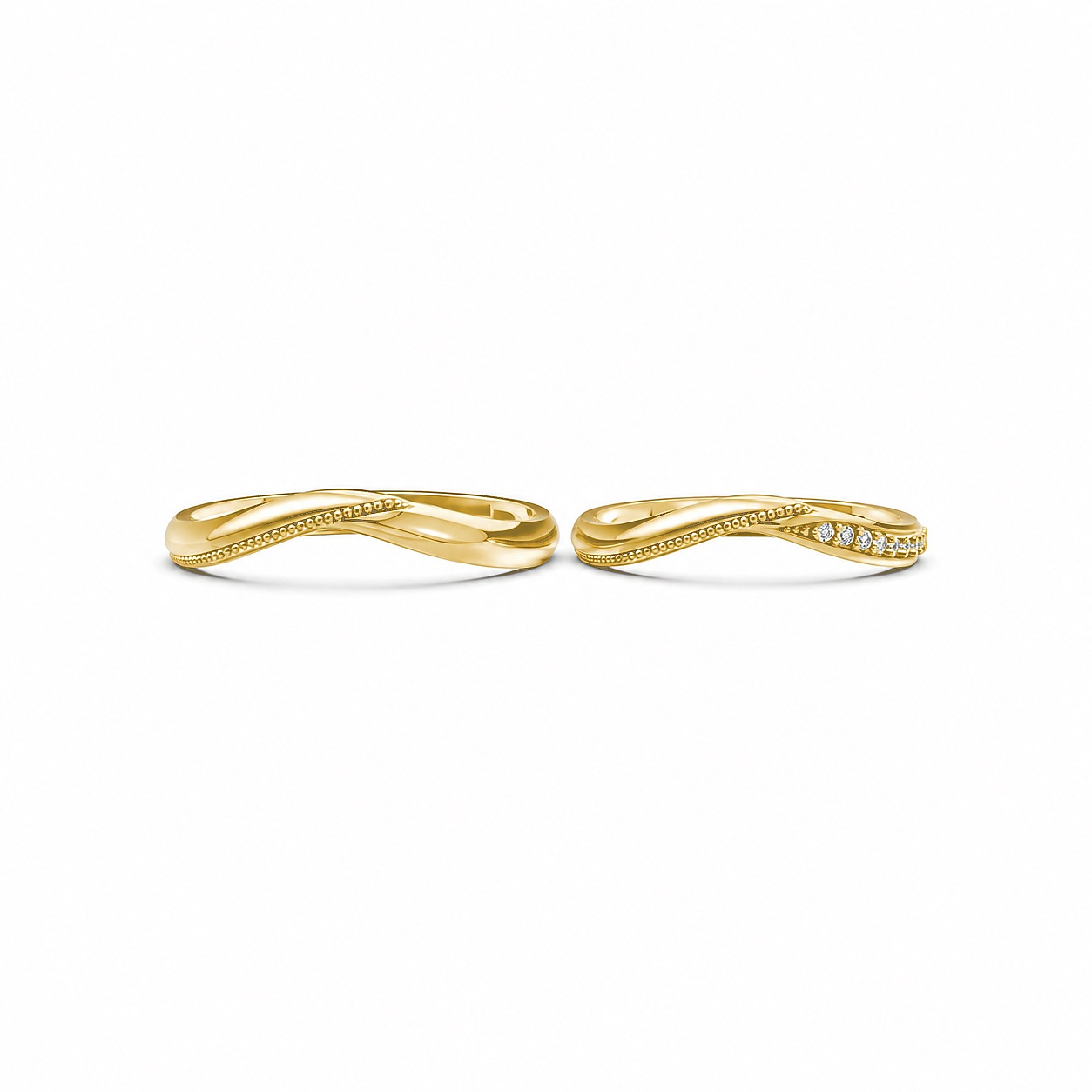 Nhẫn cưới H122 Vàng Gold vàng 10K/14K/18K/607 cao cấp, thanh lịch