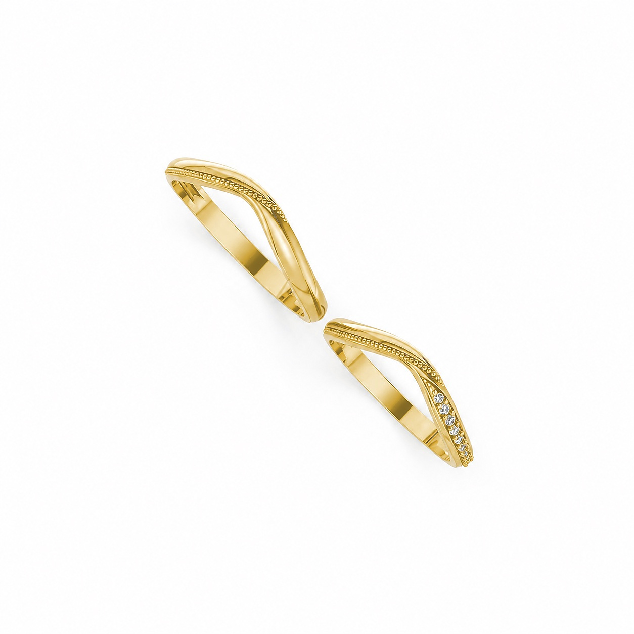 Nhẫn cưới H122 Vàng Gold thiết kế tinh xảo, độc đáo