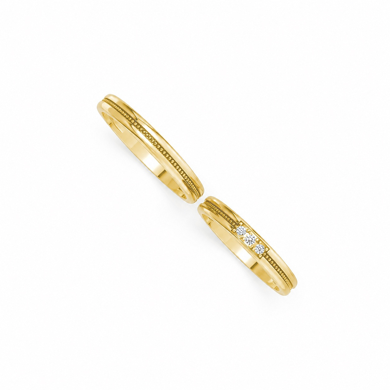 Nhẫn cưới H127 Vàng Gold thiết kế tinh xảo, độc đáo