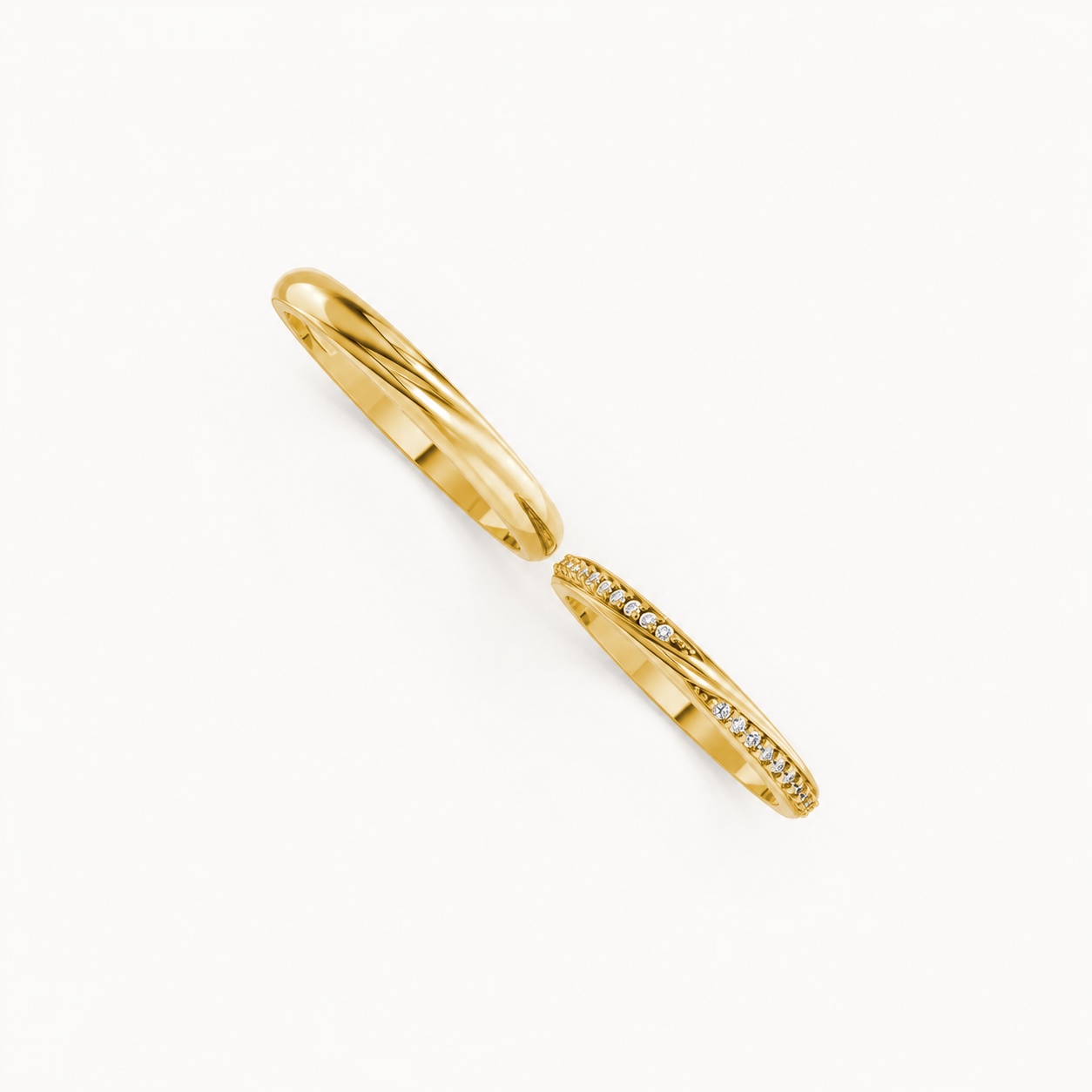 Nhẫn cưới H128 Vàng Gold thiết kế tinh xảo, độc đáo