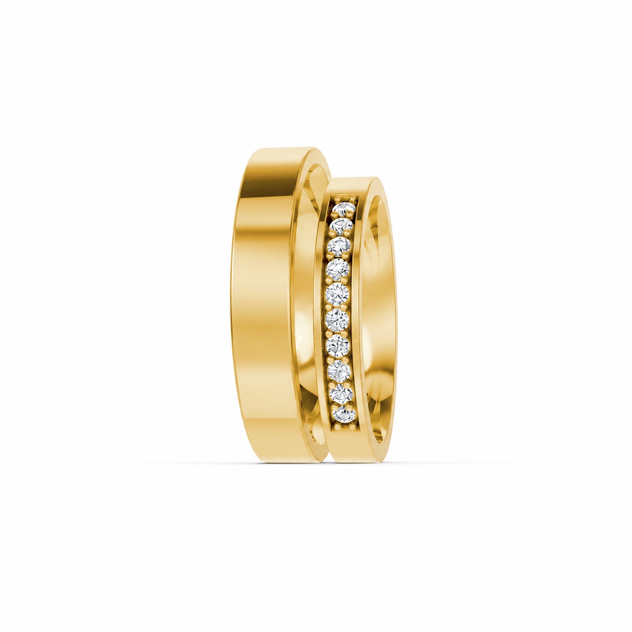 Nhẫn cưới H39 màu Vàng Gold thiết kế tinh xảo, độc đáo