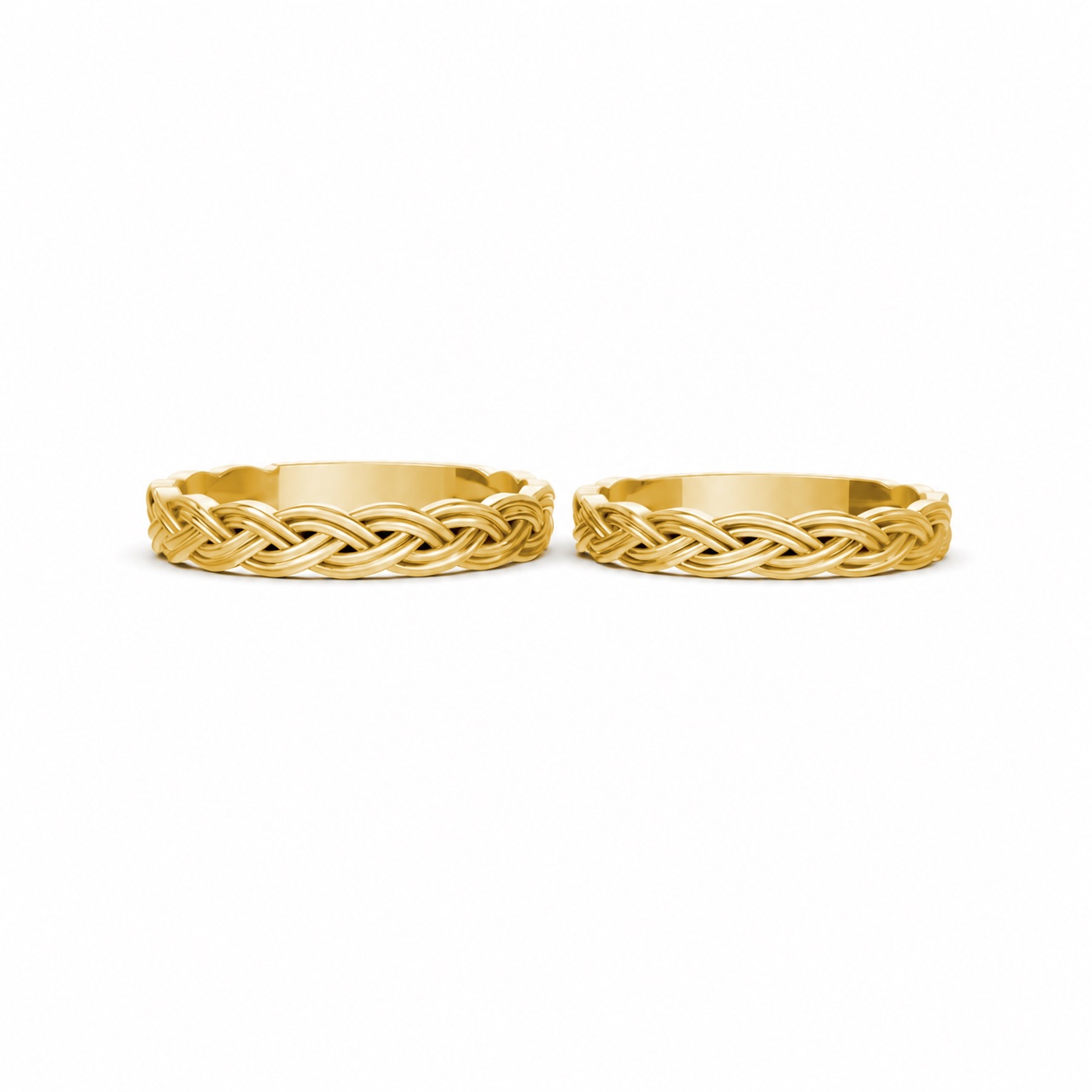 Nhẫn cưới H42 màu Vàng Gold thiết kế tinh xảo, độc đáo