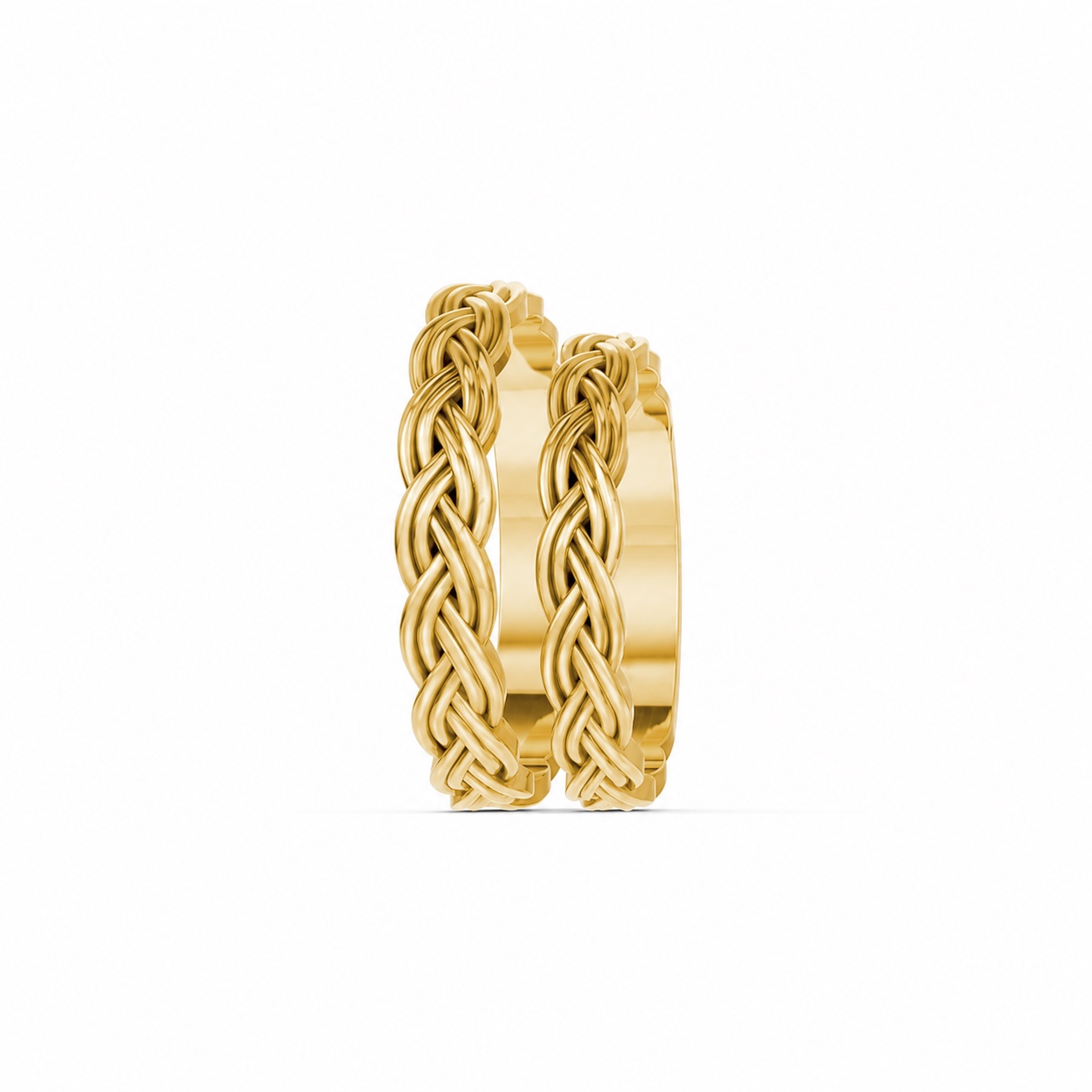 Nhẫn cưới H42 màu Vàng Gold thiết kế phá cách, sang trọng