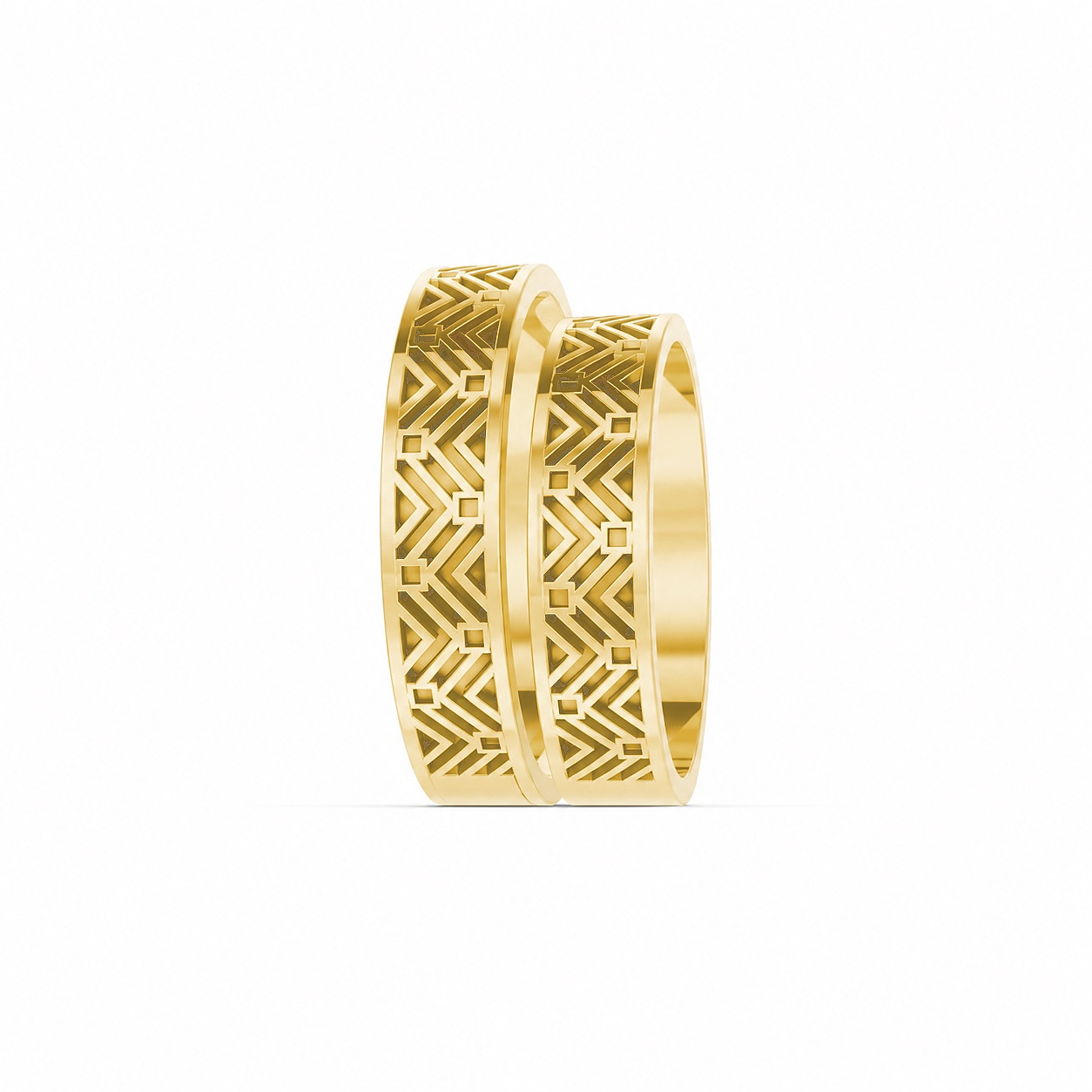 Nhẫn cưới H45 màu Vàng Gold vàng 10K/14K/18K/607 cao cấp, thanh lịch
