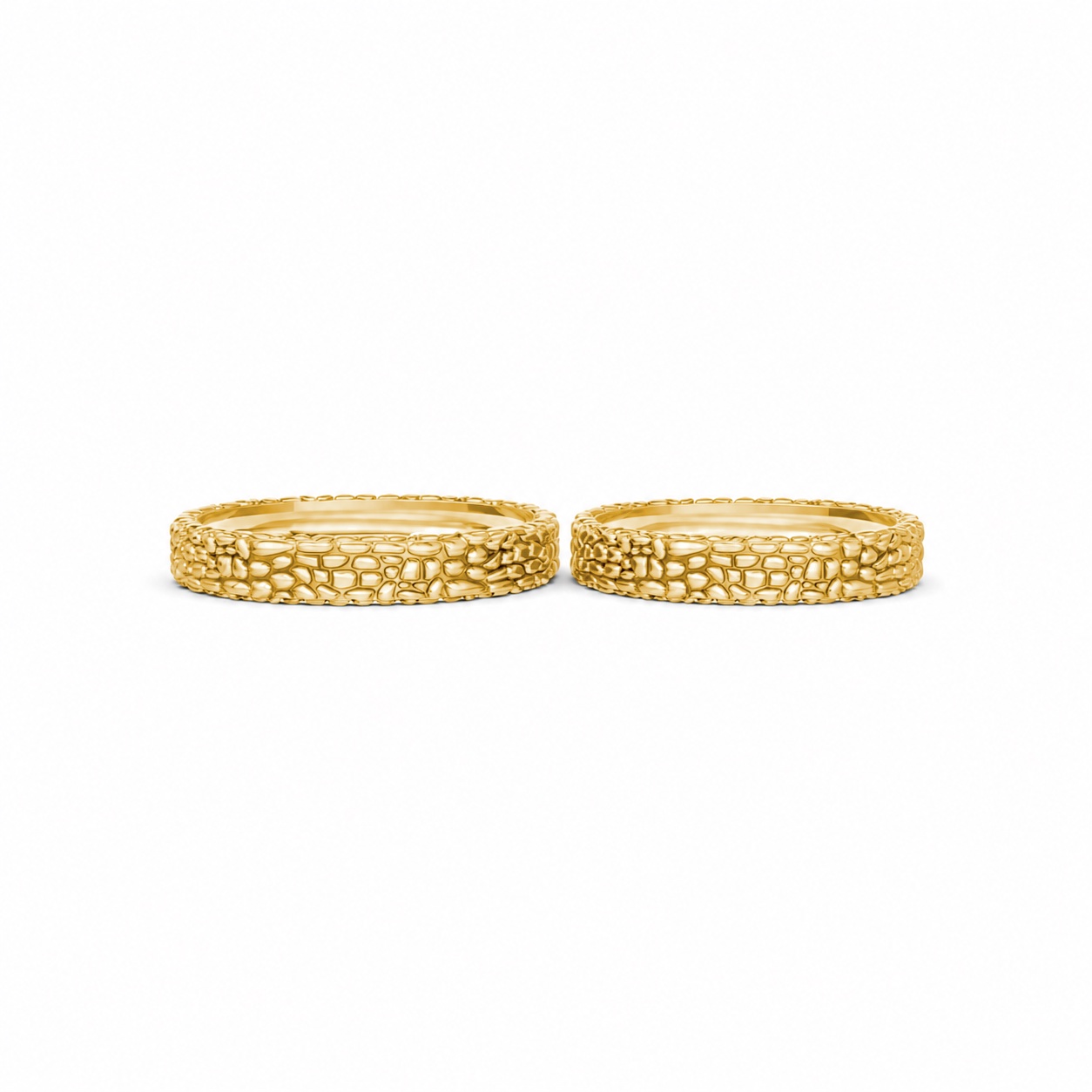 Nhẫn cưới H47 màu Vàng Gold thiết kế phá cách, sang trọng