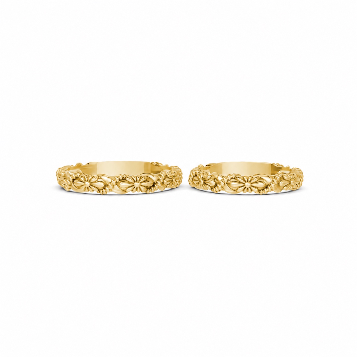 Nhẫn cưới H51 màu Vàng Gold thiết kế tinh xảo, độc đáo